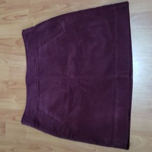 Loft Maroon Corduroy Skirt 10